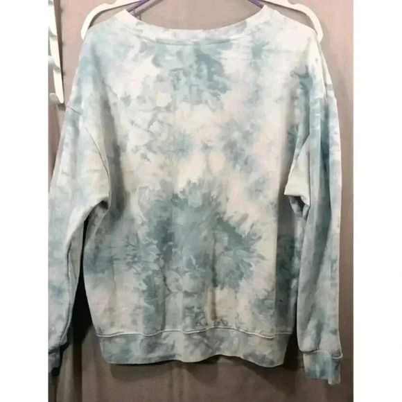 Looney Tunes Sweatshirt Pullover womens SZ XL Blue Tye DyTweety Bird crew neck - Picture 3 of 5